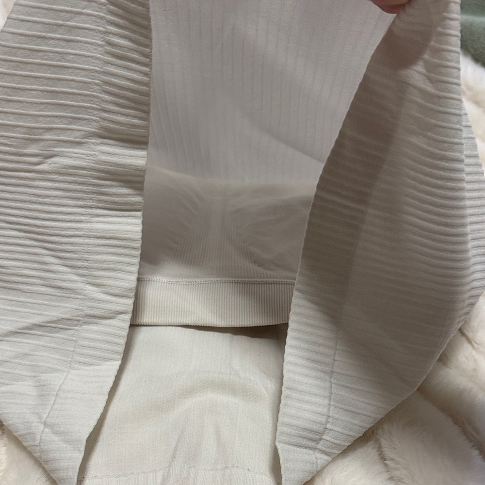 White Lululemon Ribbed Tank Top - Picture 4 of 4